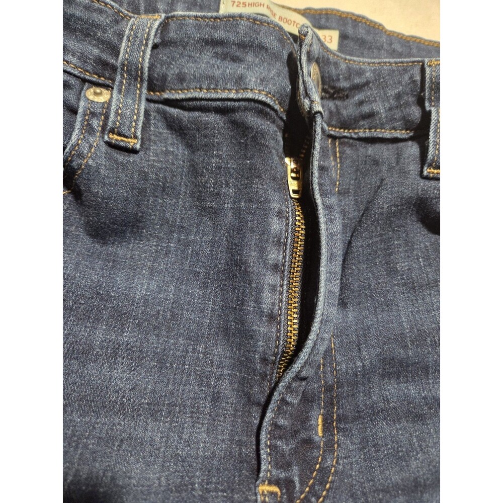 Levi's Women's 725 High Rise Bootcut Jeans Tag Size 33x32 Blue Denim - Picture 6 of 13